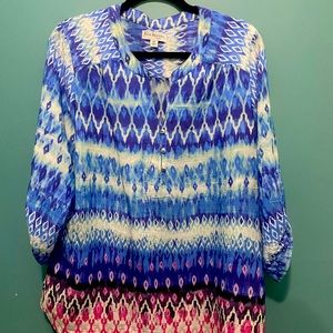 Kim Rogers tab sleeve tunic, excellent used condition